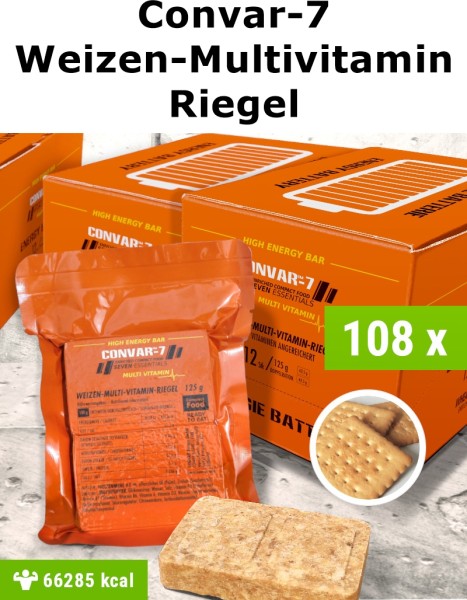 CONVAR-7 Weizen-Multi-Vitamin-Riegel 108 x 125 g = 1 Karton